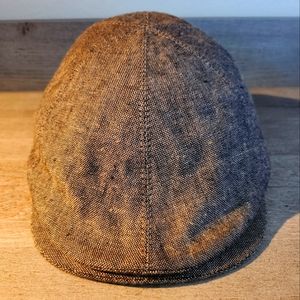 Goorin Bros Linen Flat Cap - natural Brown Color - Fitted Small - Hat USA